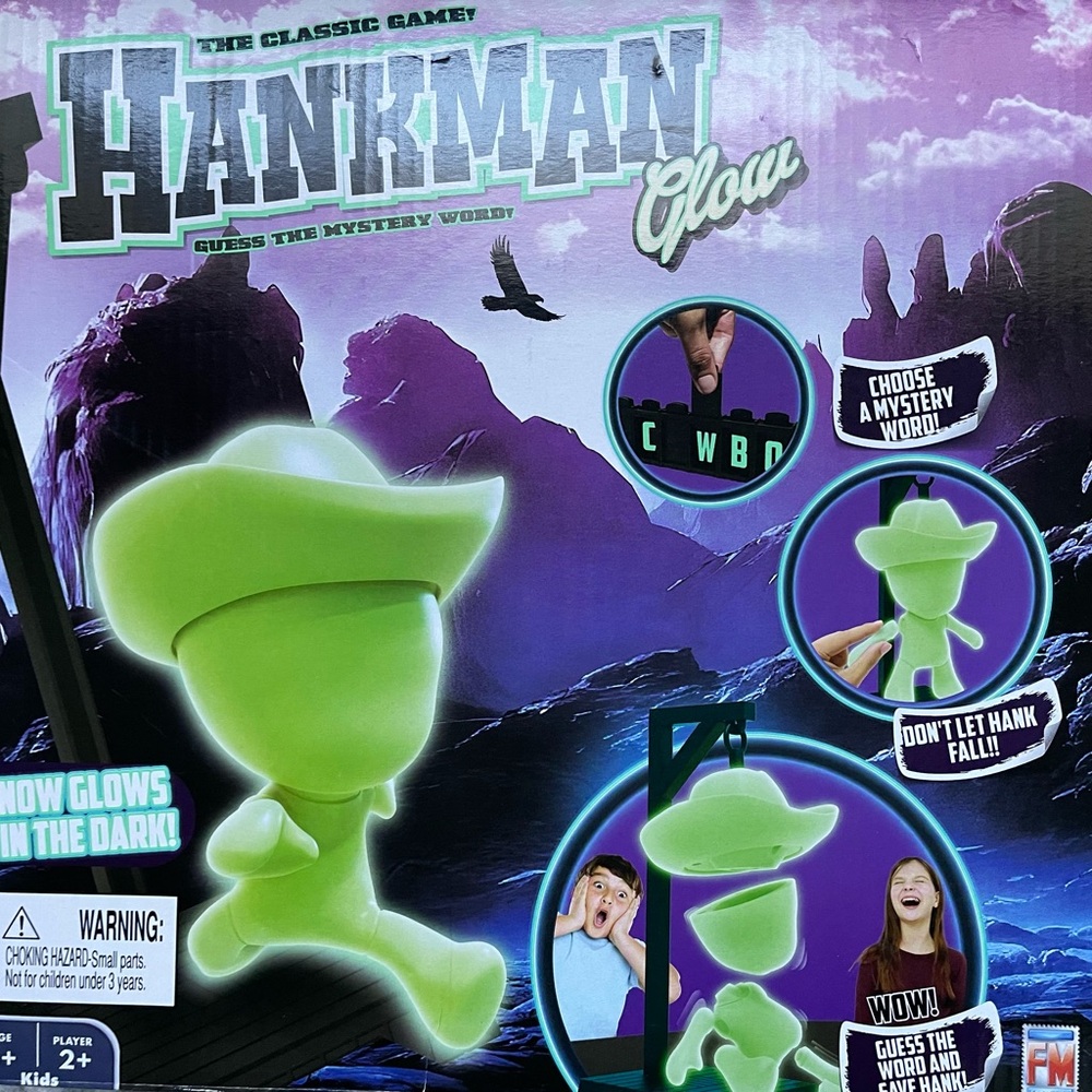 Hankman Glow Mystery Word Game - Hankman Guess the mystery word